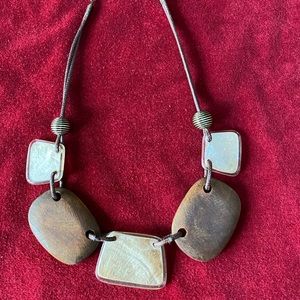 Beautiful necklace. Acrylic and wood.